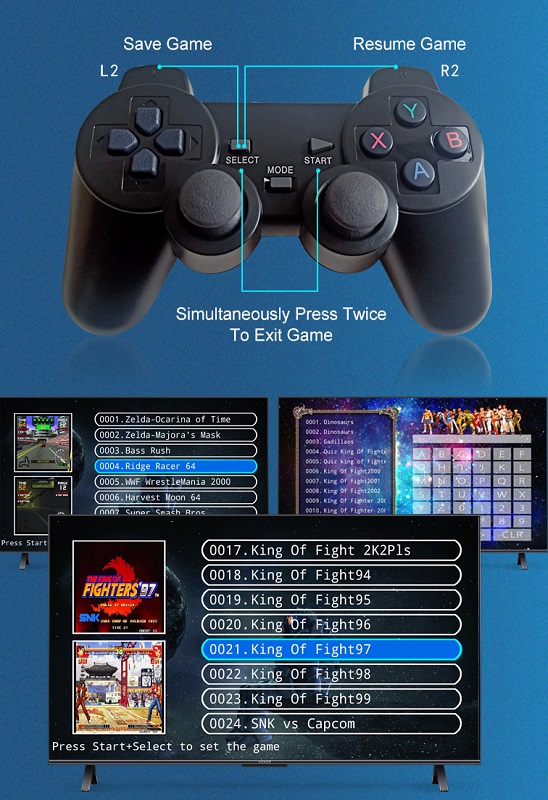 Φορητή κονσόλα παιχνιδιών Stick & TV Box με 2 χειριστήρια – Q9 MAX – 812341