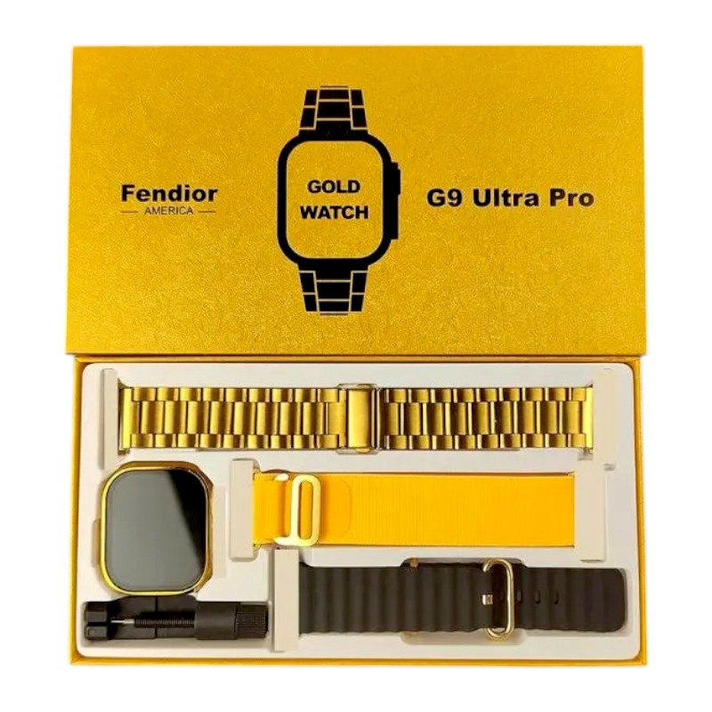 Σετ Smartwatch με 3 λουράκια – G9 Ultra Pro – 879969