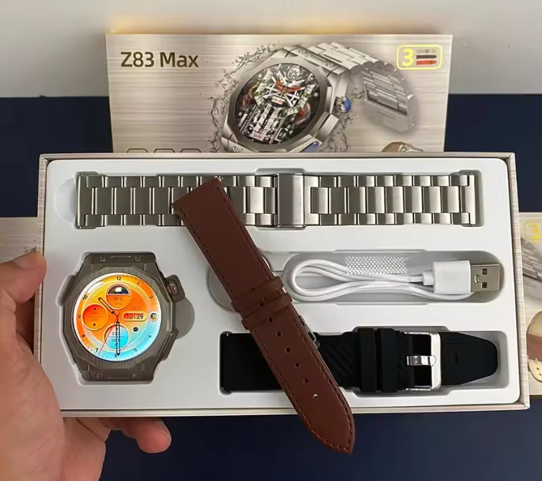 Σετ Smartwatch με 3 λουράκια – Z83 MAX – 880518 – Black