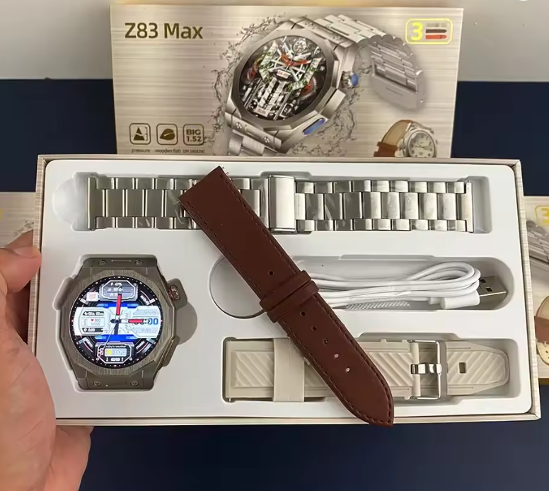 Σετ Smartwatch με 3 λουράκια – Z83 MAX – 880518 – White