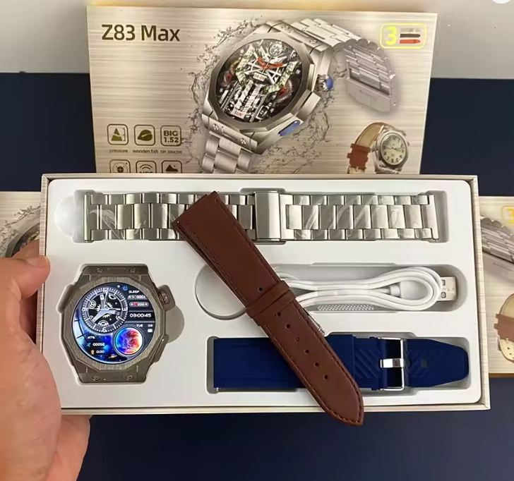 Σετ Smartwatch με 3 λουράκια – Z83 MAX – 880518 – Blue