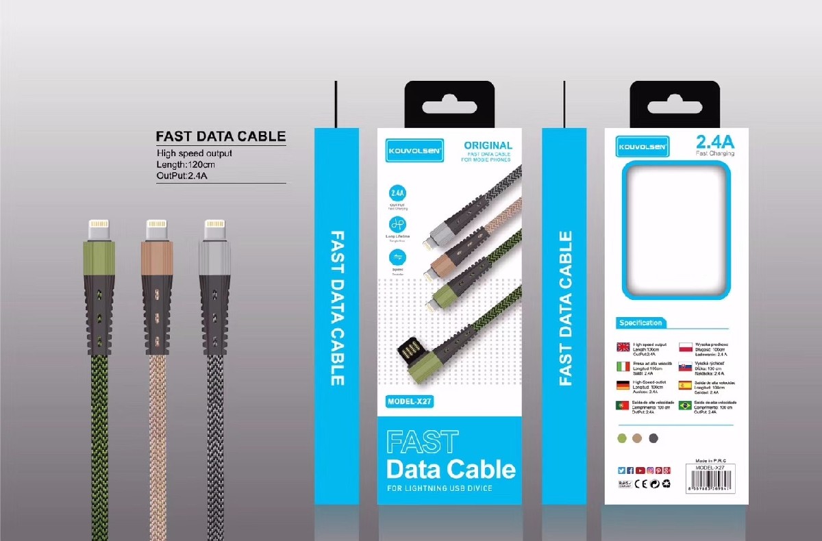 Καλώδιο φόρτισης & data – Lightning – Fast Charge – X27/5G – 1.2m – 880653