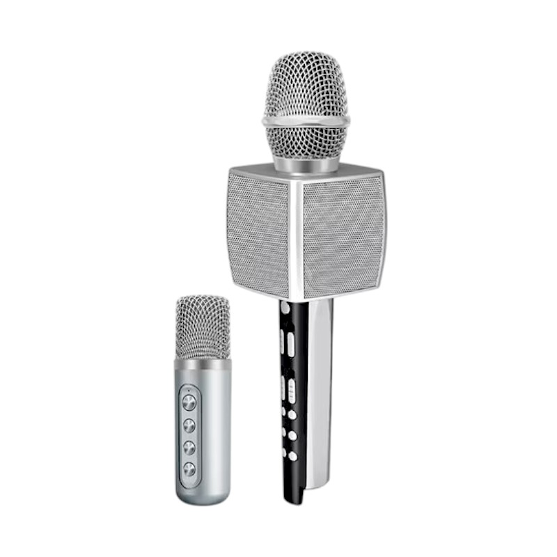 Σετ ασύρματο μικρόφωνο Karaoke με ηχείο & mini μικρόφωνο – YS-98 – 885291 – Silver