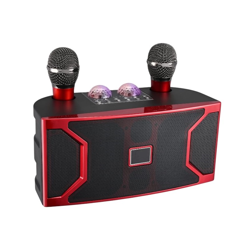 Ασύρματο ηχείο Bluetooth με 2 μικρόφωνα Karaoke – YS-211 – 887189 – Red