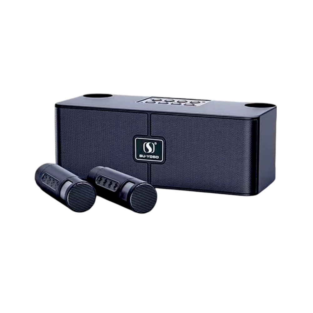 Ασύρματο ηχείο Bluetooth με 2 μικρόφωνα Karaoke – YS-204 – 887202 – Black