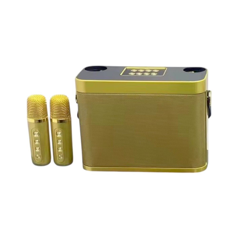 Ασύρματο ηχείο Bluetooth με 2 μικρόφωνα Karaoke – YS-219 – 887240 – Gold