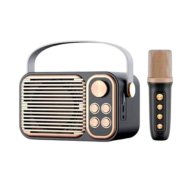 Ασύρματο ηχείο Bluetooth με μικρόφωνο Karaoke – YS-104 – 887295 – Dark Grey