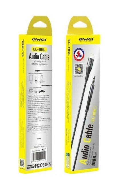 Καλωδιο ήχου – Lightning-Jack 3.5mm – CL-116L – AWEI – 887776