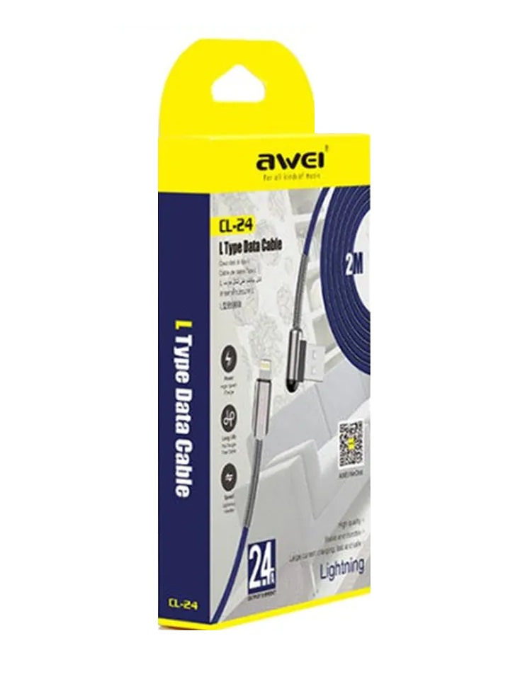 Καλώδιο φόρτισης & data – Lightning – CL-24L – AWEI – 2m – 888179