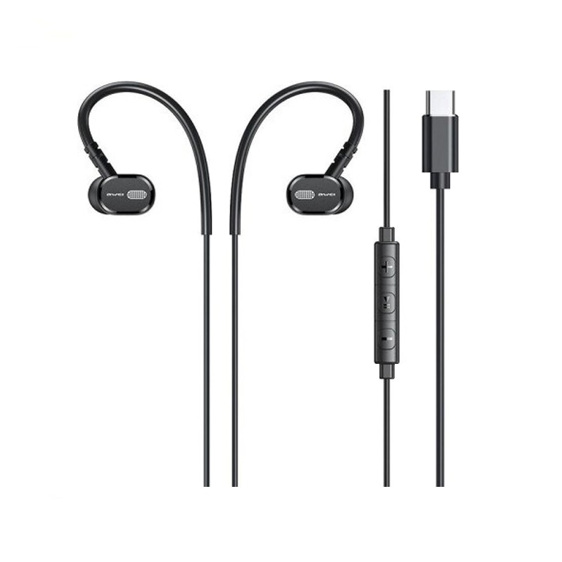Ενσύρματα ακουστικά – Ear-Hook – Type-C – TC-6 – AWEI – 889121
