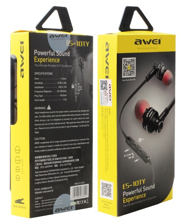 Ενσύρματα ακουστικά – ES-10TY – AWEI – 889251