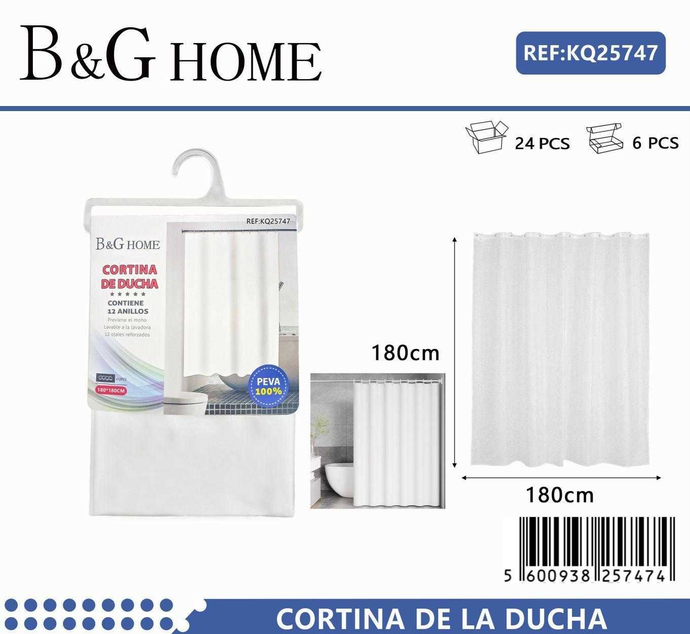 Κουρτίνα μπάνιου – White – 1.8×1.8m – 25747