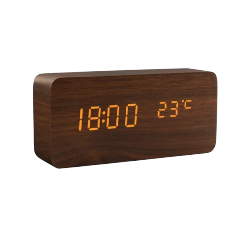 Ψηφιακό ρολόι – Ξυπνητήρι – ET010 – 909436 – Brown
