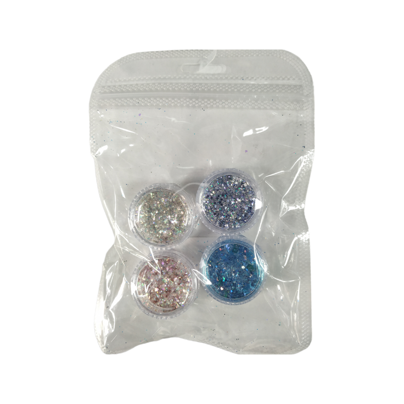 Σετ Glitter νυχιών Nail Art – ND138 – 4pcs – 910549