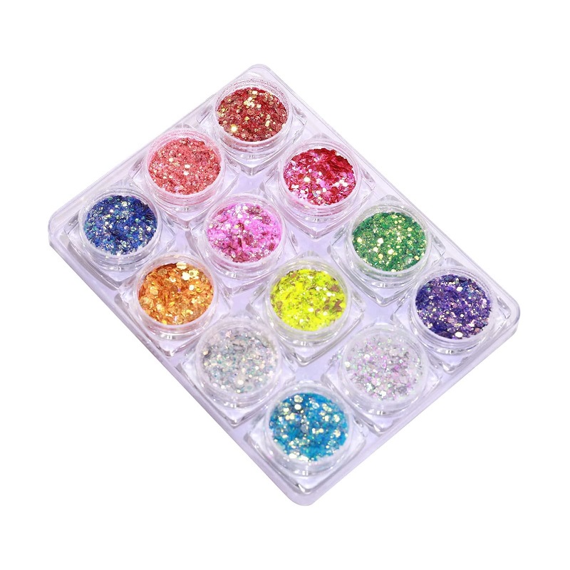 Σετ Glitter νυχιών Nail Art – Παλέτα – Glitter DW – 12pcs – 910600