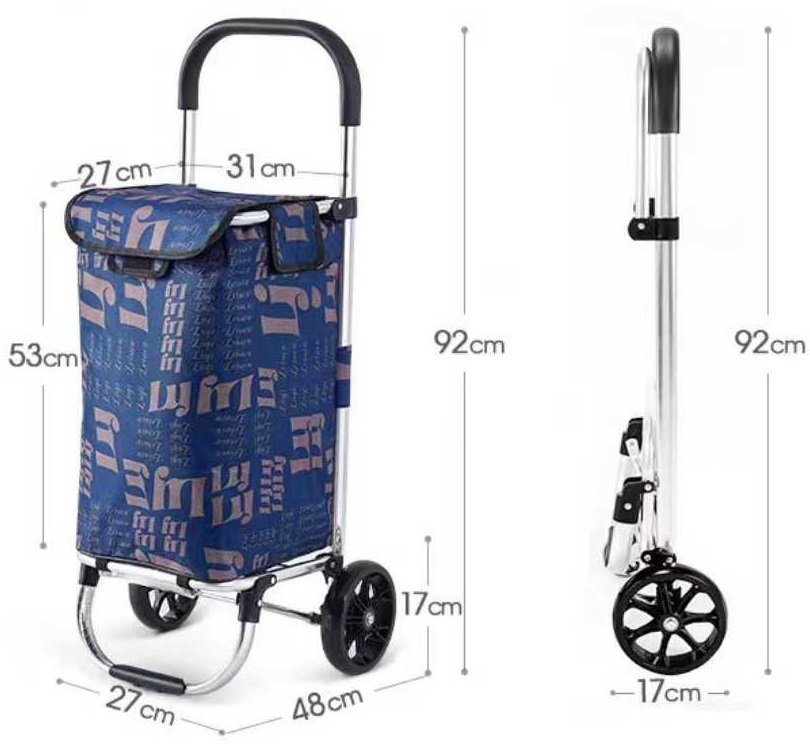Υφασμάτινο καρότσι λαϊκής – ZZ602 – 981294 – Blue
