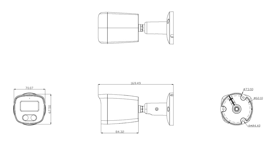 LONGSE IP κάμερα BMSCGC400, 2.8mm, 4MP, αδιάβροχη IP67, PoE