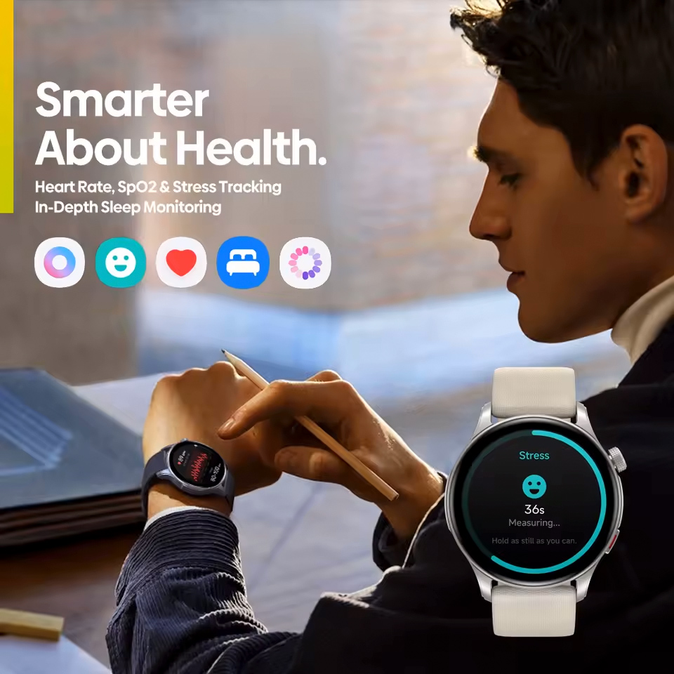ZEBLAZE smartwatch Btalk 3 GPS, heart rate, 1.43″ AMOLED, GPS, 3 ATM, γκρι