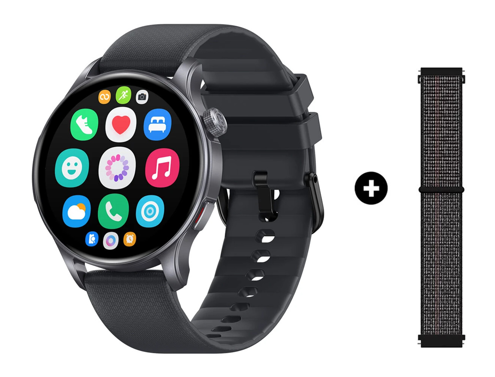 ZEBLAZE smartwatch Btalk 3 GPS, heart rate, 1.43″ AMOLED, GPS, 3 ATM, γκρι