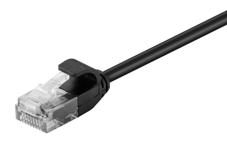POWERTECH καλώδιο δικτύου CAB-N301 Cat 6 U/UTP, slim copper, 25cm, μαύρο