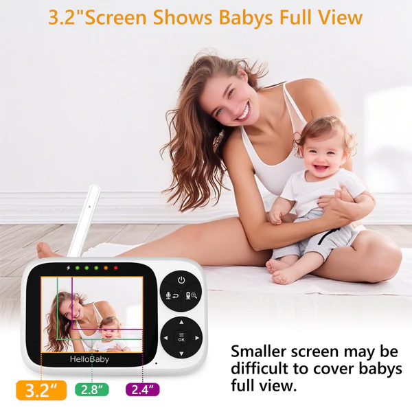 HELLOBABY ενδοεπικοινωνία μωρού HB2033 με κάμερα & οθόνη 3.2″, 720p