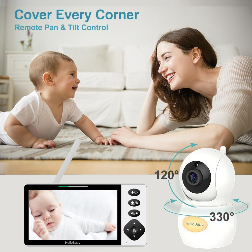 HELLOBABY ενδοεπικοινωνία μωρού HB6084L με κάμερα & οθόνη 5.5″, 720p, PTZ