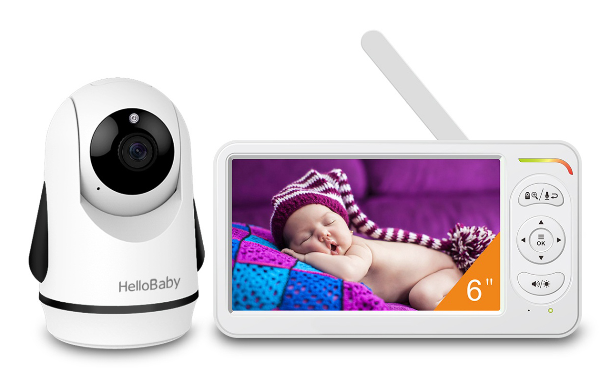 HELLOBABY ενδοεπικοινωνία μωρού HB6364 με κάμερα & οθόνη 6″, 720p, PTZ