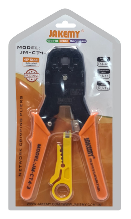 JAKEMY πρέσα ακροδεκτών JM-CT4-3 με απογυμνωτή, RJ45/11/12, 8P/6P/4P
