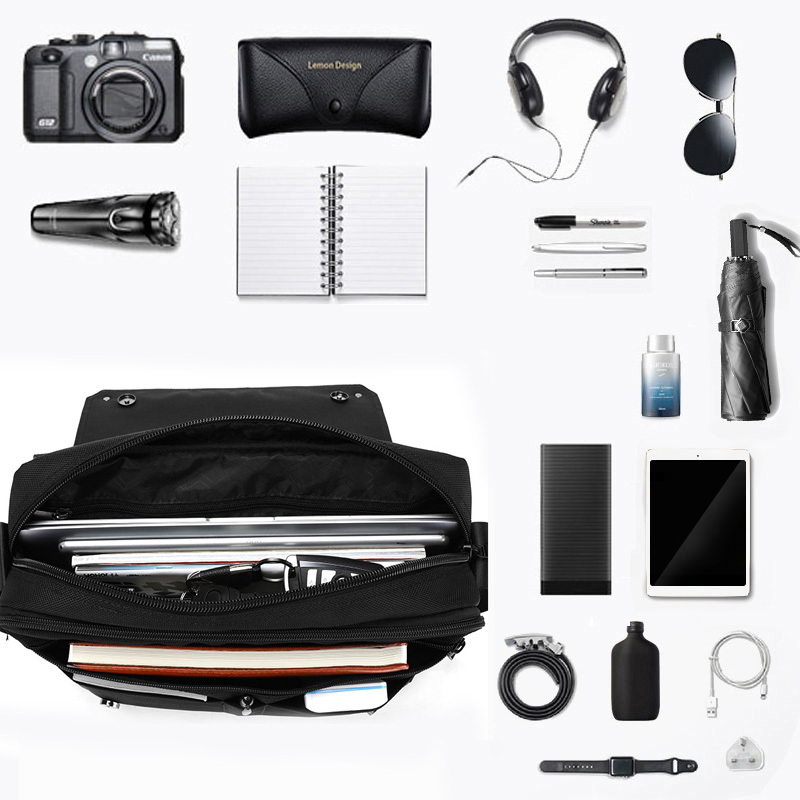 ARCTIC HUNTER τσάντα ώμου K00093 με θήκη laptop 14″, 9L, μαύρη