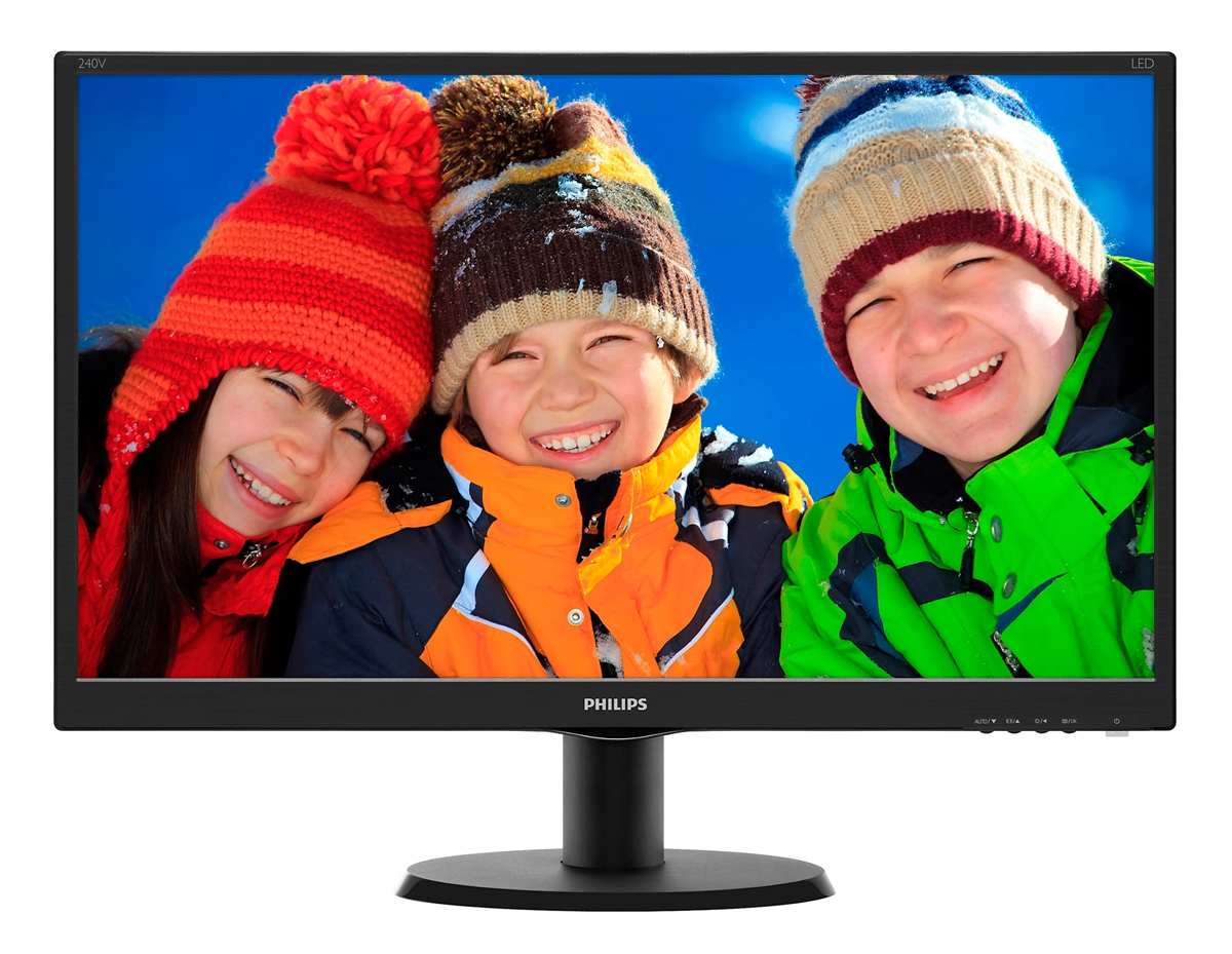 PHILIPS used οθόνη 240V5Q LED, 24″ 1920×1080, VGA/DVI/HDMI, Grade A