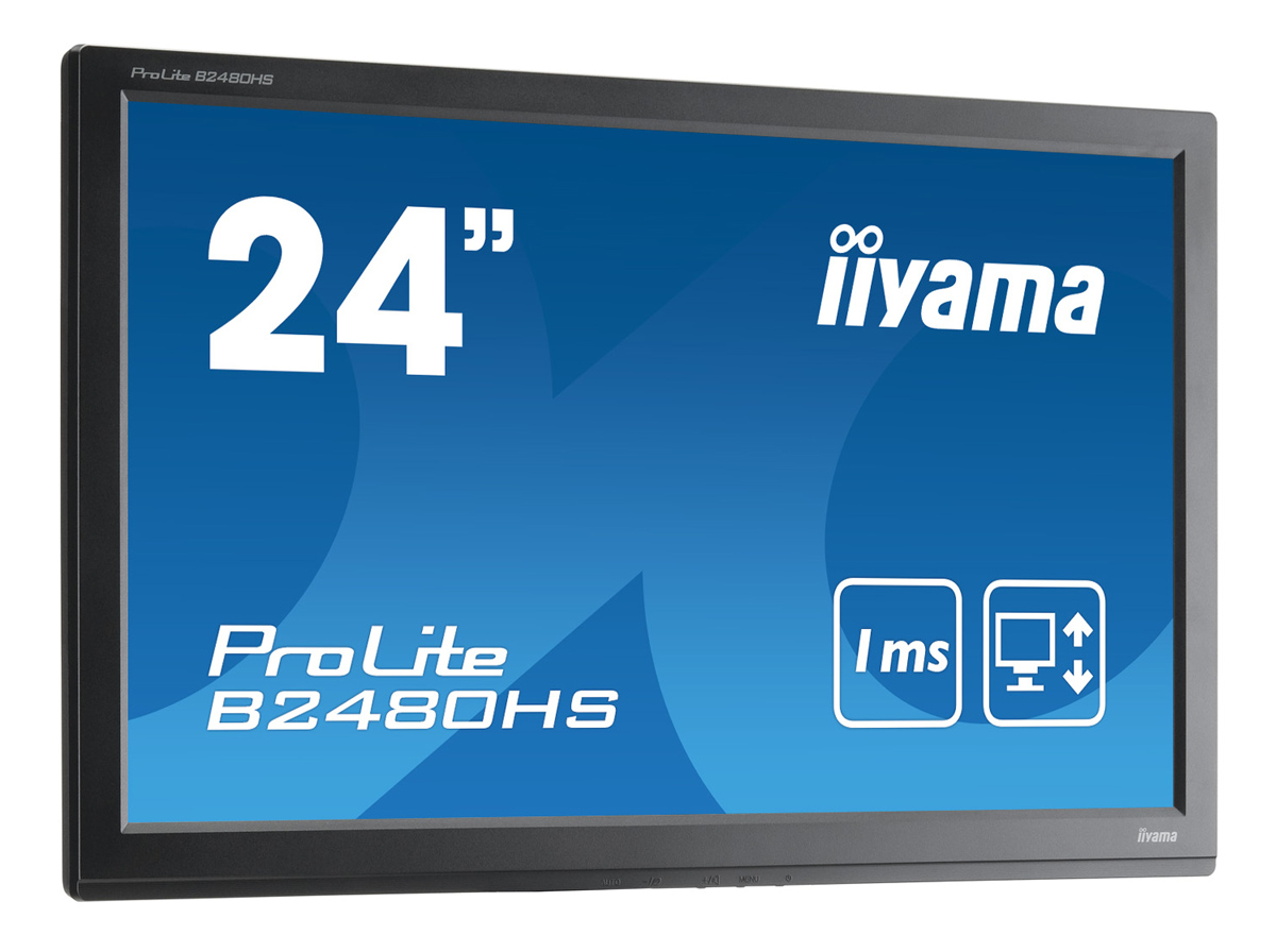 IIYAMA used οθόνη B2480H LED, 24" 1920x1080, VGA/DVI/HDMI, χωρίς βάση, Grade A