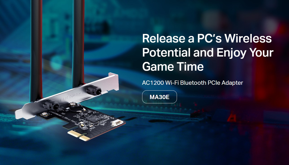 MERCUSYS κάρτα δικτύου WiFi & Bluetooth MA30E, AC1200, PCIe, Ver 1.0