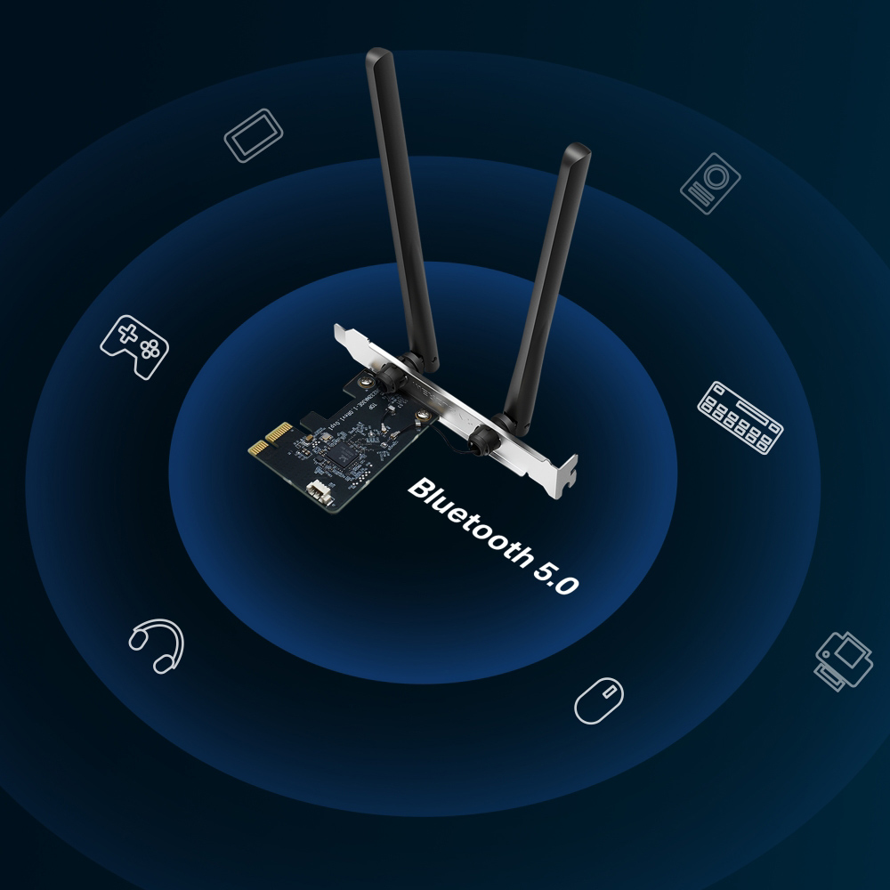MERCUSYS κάρτα δικτύου WiFi & Bluetooth MA30E, AC1200, PCIe, Ver 1.0