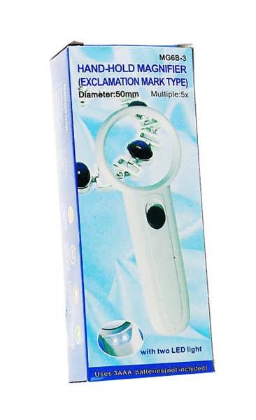 SUNSHINE μεγεθυντικός φακός χειρός MG6B-3 με φωτισμό LED, Φ50mm, 5x