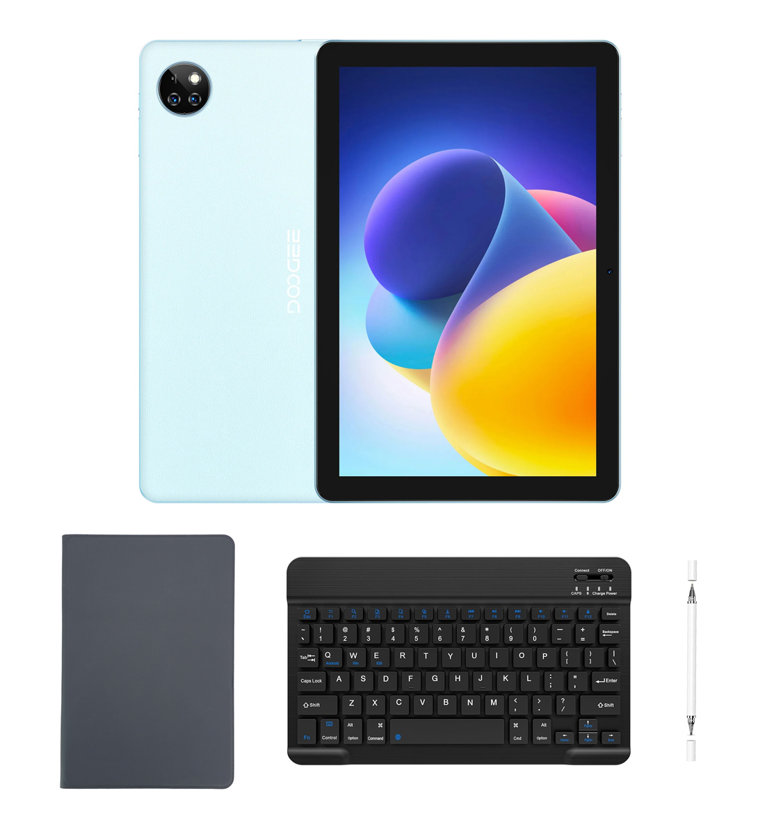 DOOGEE tablet T10W με πληκτρολόγιο/στύλο αφής/θήκη, 10.1″, 4/128GB, 4G, Android 14, 8000mAh, μπλε