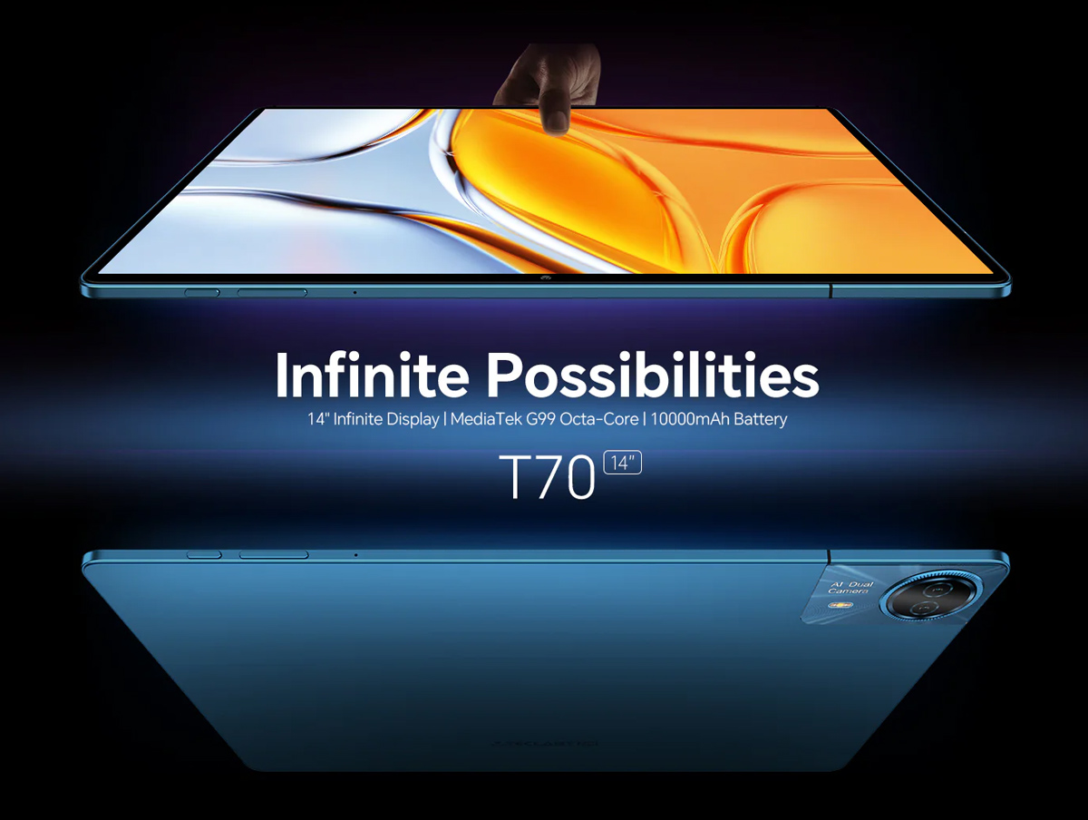 TECLAST tablet T70, 14″, 8/256GB, 4G, Android 14, 10000mAh, μπλε