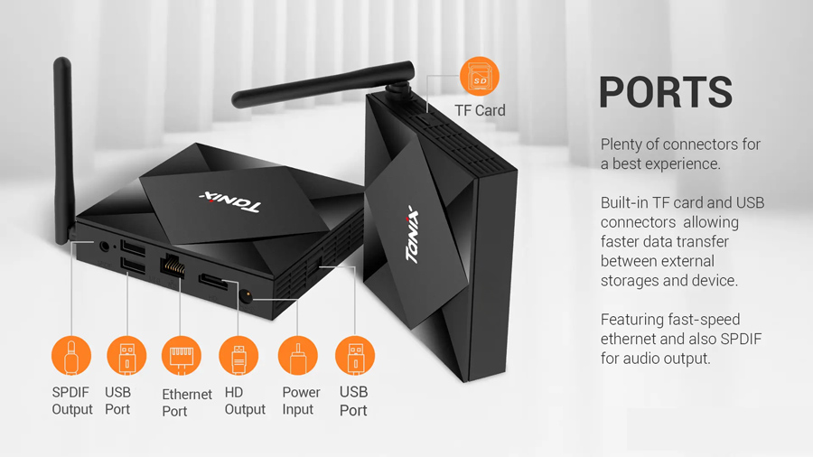TANIX TV Box TX6S, 4K, 8K, H616, 4GB/32GB, WiFi 2.4/5GHz, Android 10