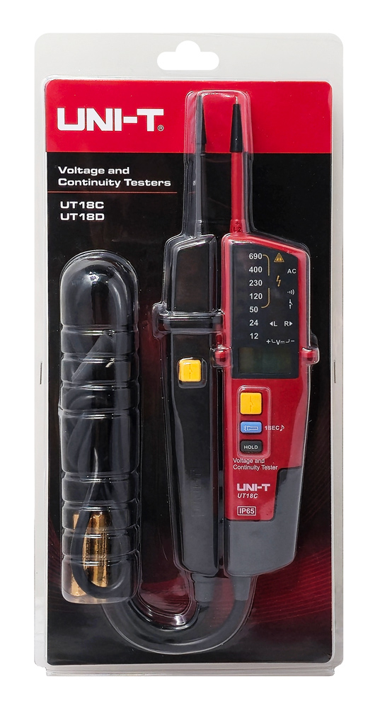 UNI-T μετρητής τάσης AC/DC UT18C, 12V έως 690V, IP65
