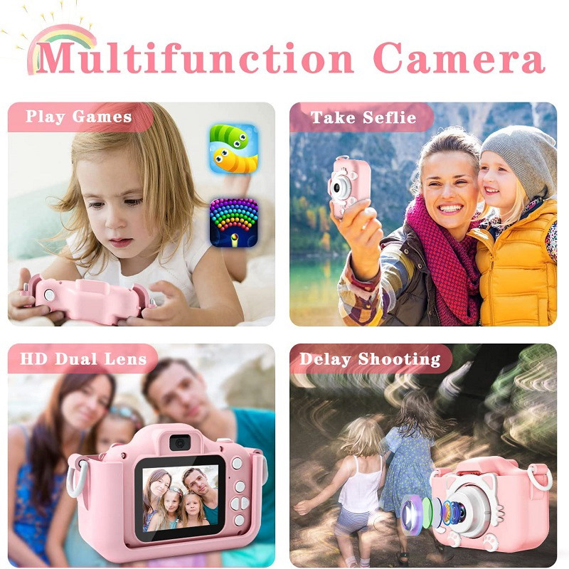 WOWKIDS παιδική φωτογραφική μηχανή C05 με 2″ οθόνη, 8MP, ροζ