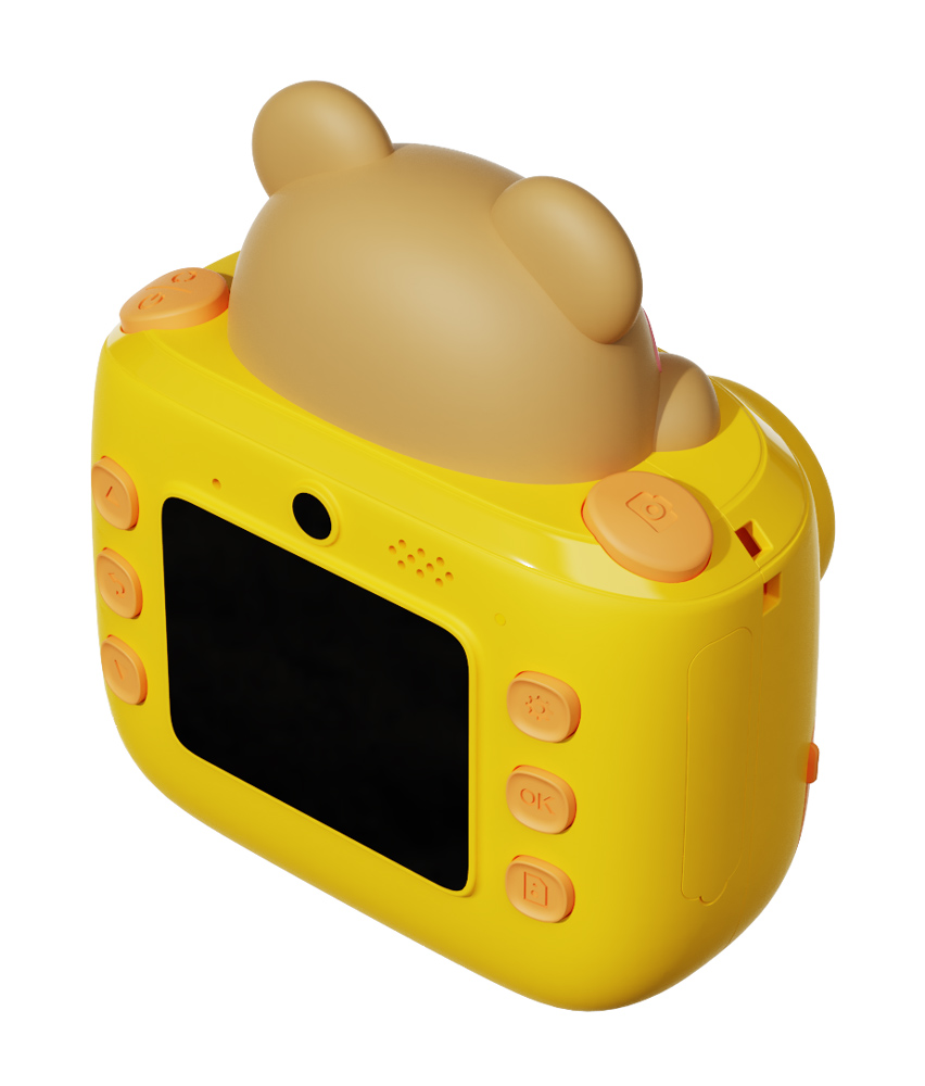 WOWKIDS παιδική φωτογραφική μηχανή K64 με εκτυπωτή, 26MP, 2″, κίτρινη