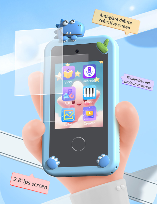 WOWKIDS παιδικό smartphone με κάμερα P1 Plus, 2.8″ οθόνη αφής, μωβ