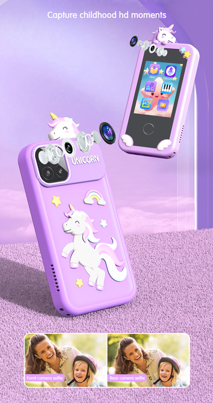 WOWKIDS παιδικό smartphone με κάμερα P1 Plus, 2.8″ οθόνη αφής, μωβ