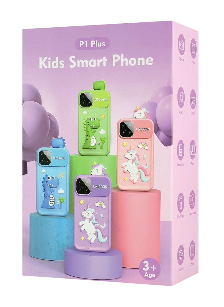WOWKIDS παιδικό smartphone με κάμερα P1 Plus, 2.8″ οθόνη αφής, μωβ