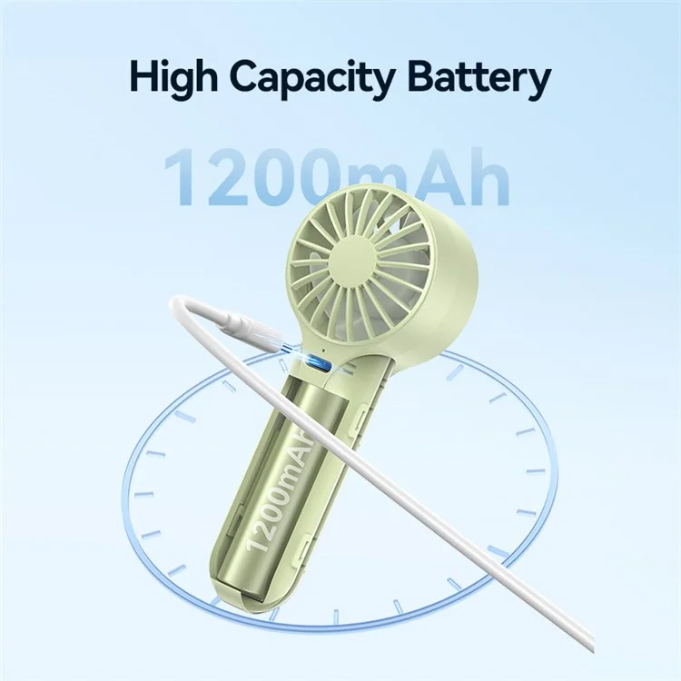 USAMS φορητός ανεμιστήρας ZB288 με 3 ταχύτητες, 1200mAh, ροζ