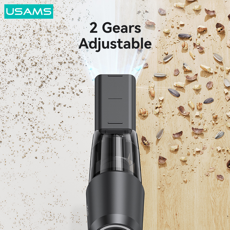 USAMS 2 σε 1 σκουπάκι χειρός & air duster ZB291, 60W, 4000mAh, μαύρο