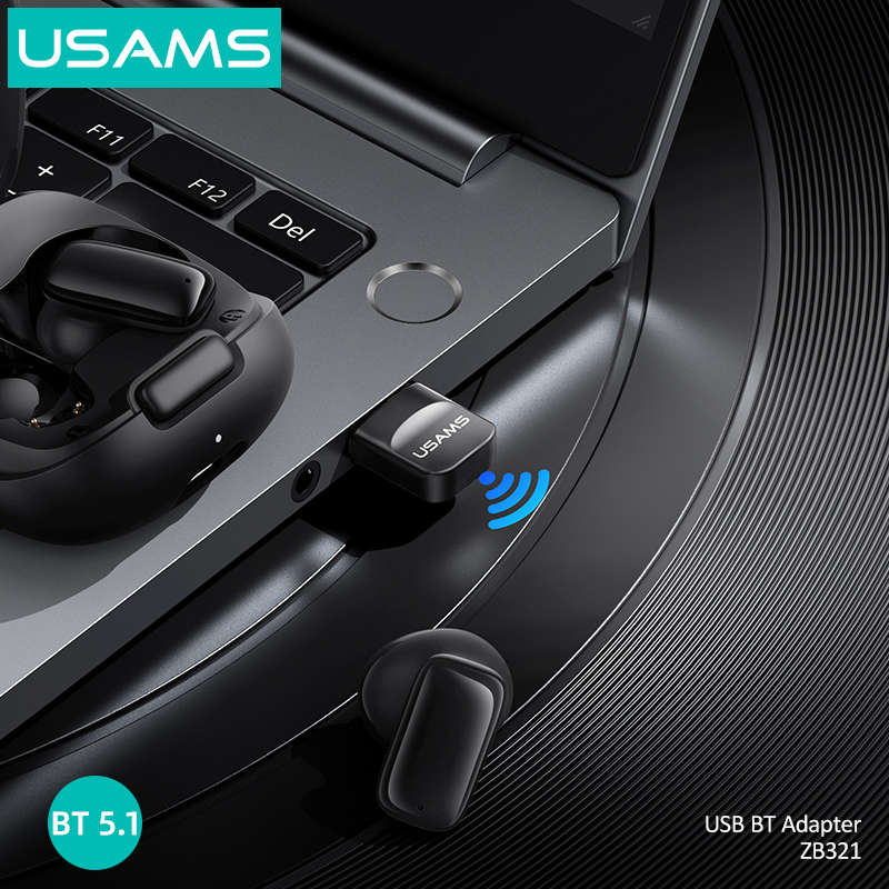 USAMS USB αντάπτορας Bluetooth 5.1 ZB321, μαύρος