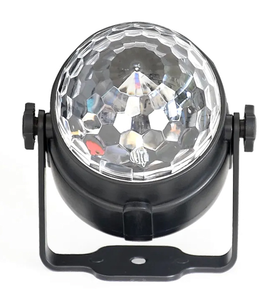 LED φωτορυθμικό φωτιστικό ZS48 με χειριστήριο, RGB, 3W, μαύρο