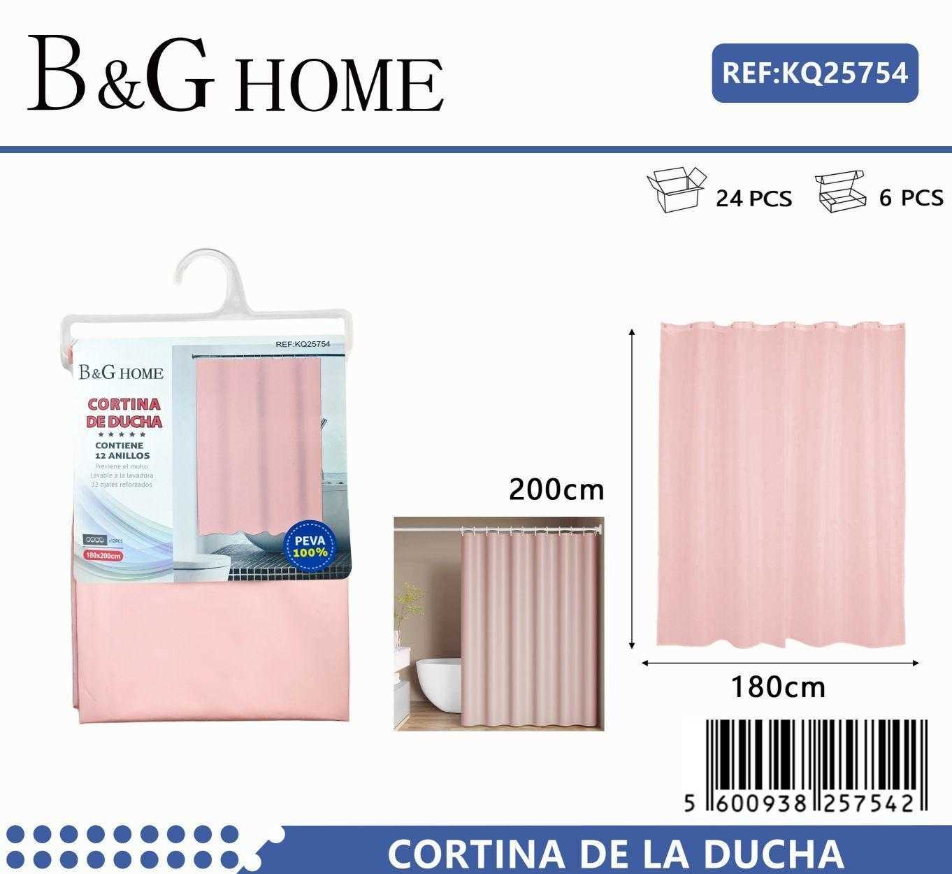 Κουρτίνα μπάνιου – Light Pink – 1.8x2m – 25754