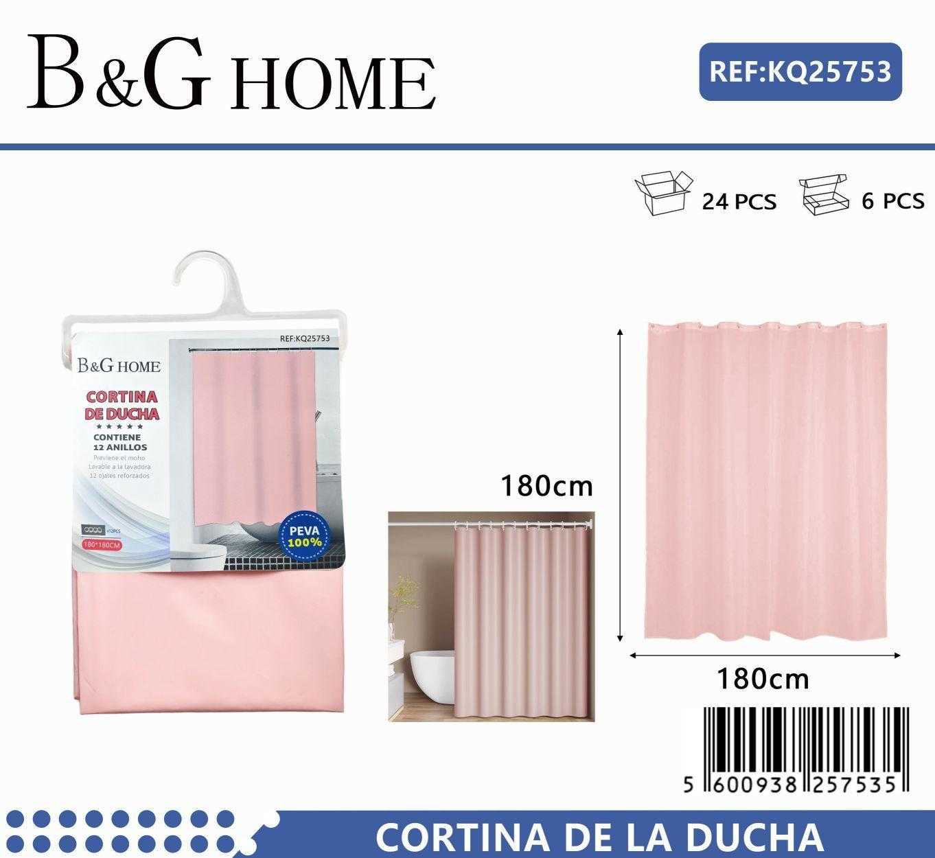 Κουρτίνα μπάνιου – Light Pink – 1.8×1.8m – 25753