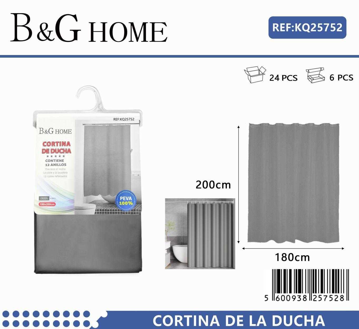 Κουρτίνα μπάνιου – Grey – 1.8x2m – 25752